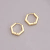 Wholesale Geometric Metal Heart Shaped 18K Gold Plated Gothic Earrings