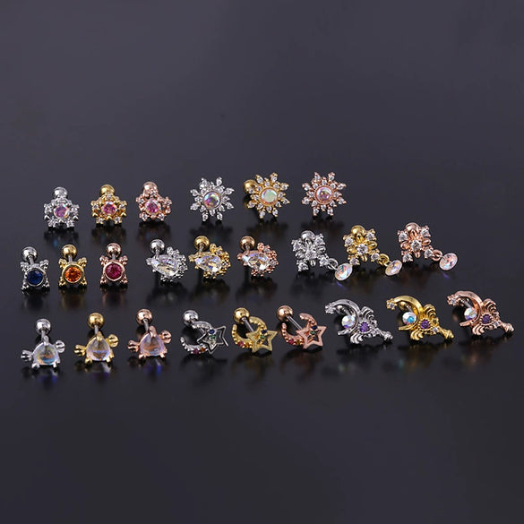 Wholesale Geometric Metal Stainless Steel Ear Nail Jewelry