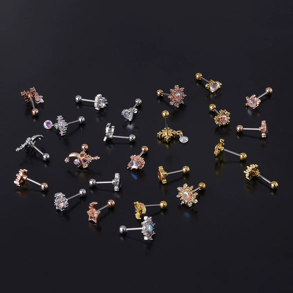 Wholesale Geometric Metal Stainless Steel Ear Nail Jewelry
