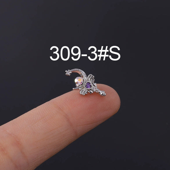 Wholesale Geometric Metal Stainless Steel Ear Nail Jewelry