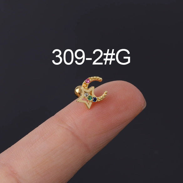 Wholesale Geometric Metal Stainless Steel Ear Nail Jewelry