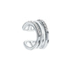 Wholesale Geometric Microinlaid 925 Sterling Silver Ear Clip Earrings Electroplated Fashion Simple Personality Trend Sweet Cool