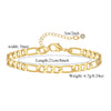 Wholesale Geometric Minimalist Copper Real Gold Plated Anklet For Women