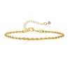 Wholesale Geometric Minimalist Copper Real Gold Plated Anklet For Women