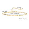 Wholesale Geometric Minimalist Copper Real Gold Plated Anklet For Women