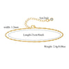 Wholesale Geometric Minimalist Copper Real Gold Plated Anklet For Women