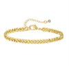 Wholesale Geometric Minimalist Copper Real Gold Plated Anklet For Women