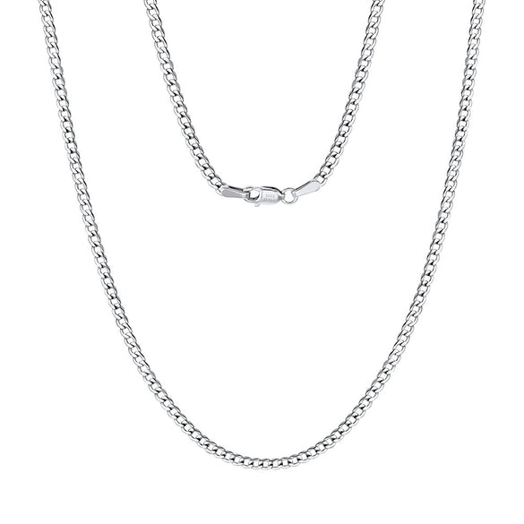 Wholesale Geometric Minimalist Goldplated 925 Silver Side Chain Necklace For Men And Women