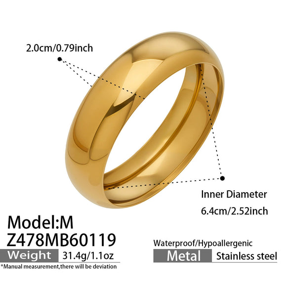 Wholesale Geometric Minimalist Light Luxury Stainless Steel 18K Gold Plated Finely Polished Mirror Bracelet Accessory