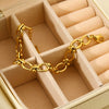 Wholesale Geometric Minimalist Oshaped Dot Stainless Steel 18K Gold Plated Handmade Bracelet For Women