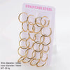 Wholesale Geometric Minimalist Unisex Electroplated Stainless Steel Ear Buckle