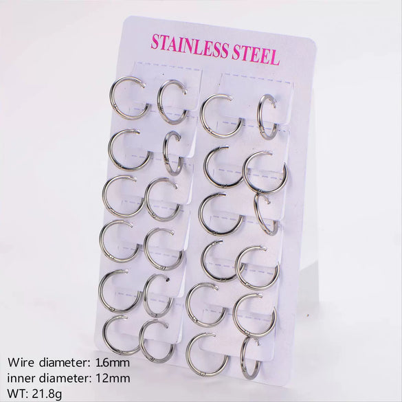 Wholesale Geometric Minimalist Unisex Electroplated Stainless Steel Ear Buckle