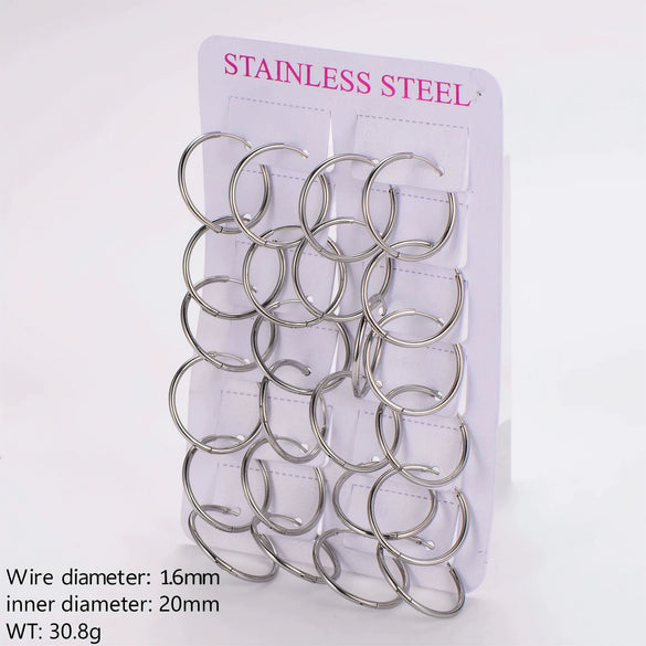 Wholesale Geometric Minimalist Unisex Electroplated Stainless Steel Ear Buckle