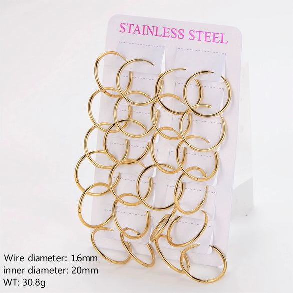 Wholesale Geometric Minimalist Unisex Electroplated Stainless Steel Ear Buckle