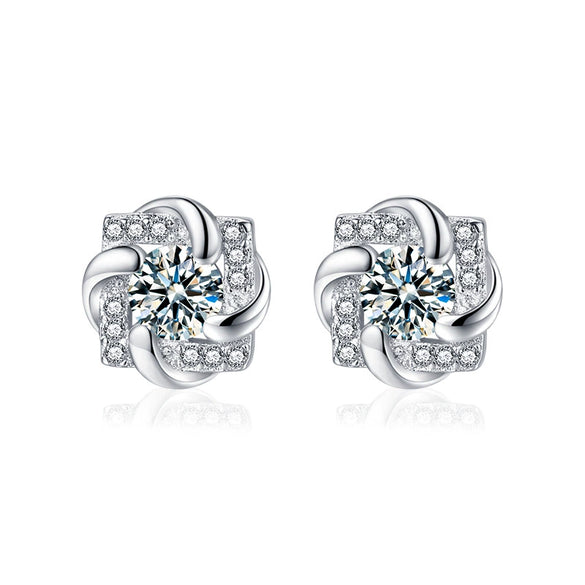 Wholesale Geometric Moissanite S925 Sterling Silver Windmill Earrings For Women