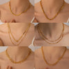 Wholesale Geometric Multi Layer Titanium Steel Clavicle Chain Necklace With U Shape Pattern And Electroplating Treatment