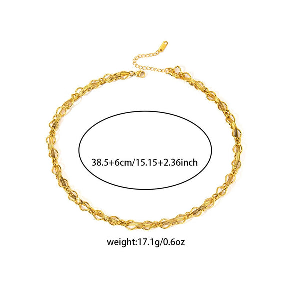 Wholesale Geometric Multi Layer Titanium Steel Clavicle Chain Necklace With U Shape Pattern And Electroplating Treatment