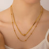 Wholesale Geometric Multi Layer Titanium Steel Clavicle Chain Necklace With U Shape Pattern And Electroplating Treatment