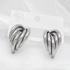 Wholesale Geometric Multilayer Titanium Steel Earrings Electroplated Light Luxury Fashion Jewelry