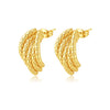 Wholesale Geometric Multilayer Titanium Steel Earrings Electroplated Light Luxury Fashion Jewelry