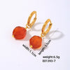 Wholesale Geometric Natural Stone Earrings For Women Copper Electroplated Light Luxury Simple Niche Design