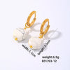 Wholesale Geometric Natural Stone Earrings For Women Copper Electroplated Light Luxury Simple Niche Design