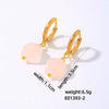 Wholesale Geometric Natural Stone Earrings For Women Copper Electroplated Light Luxury Simple Niche Design