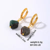 Wholesale Geometric Natural Stone Earrings For Women Copper Electroplated Light Luxury Simple Niche Design