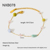 Wholesale Geometric Natural Stone Stainless Steel 18K Gold Plated Bracelet And Necklace Set For Women