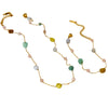 Wholesale Geometric Natural Stone Stainless Steel 18K Gold Plated Bracelet And Necklace Set For Women