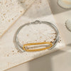Wholesale Geometric Niche High End Fashion Bracelet Titanium Steel With Electroplating Process