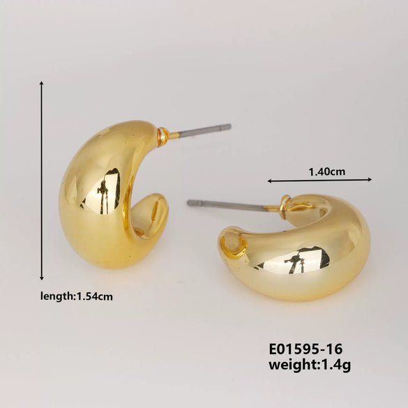 Wholesale Geometric Niche Style Earrings With Electroplating Ccp Material