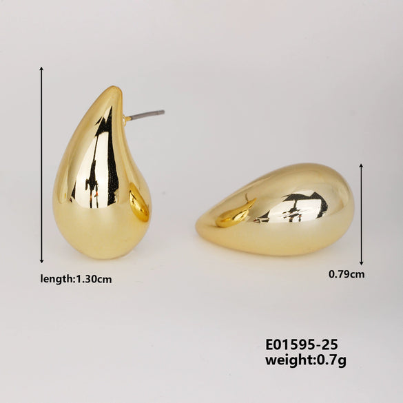 Wholesale Geometric Niche Style Earrings With Electroplating Ccp Material