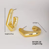 Wholesale Geometric Niche Style Earrings With Electroplating Ccp Material