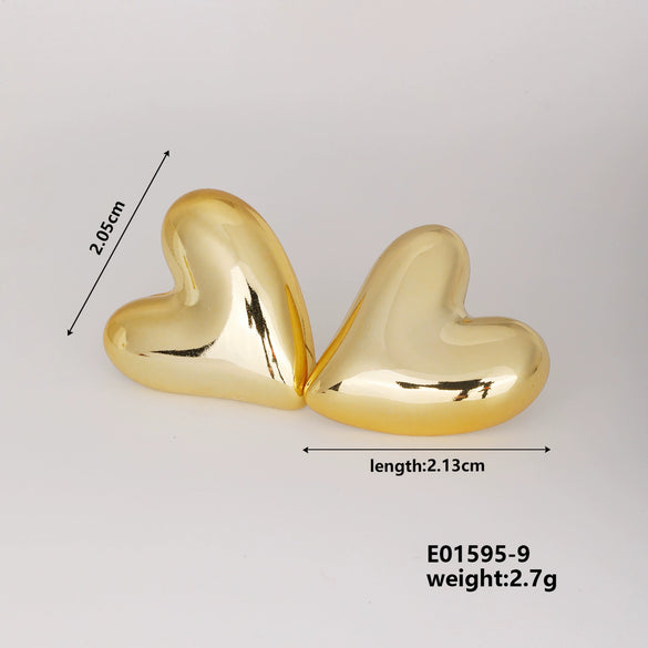 Wholesale Geometric Niche Style Earrings With Electroplating Ccp Material
