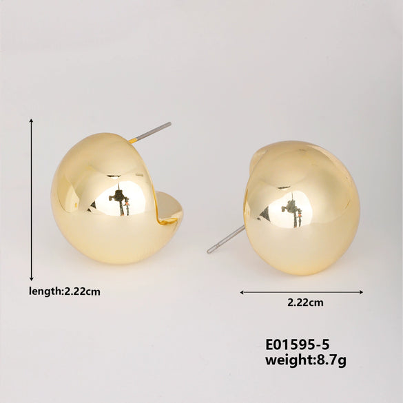 Wholesale Geometric Niche Style Earrings With Electroplating Ccp Material