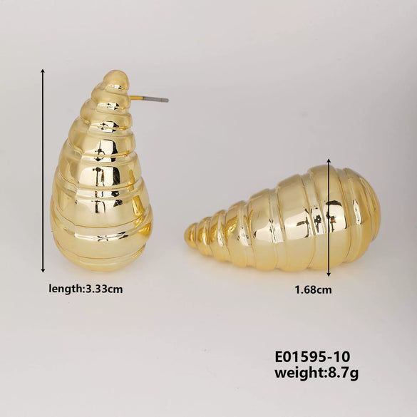 Wholesale Geometric Niche Style Earrings With Electroplating Ccp Material