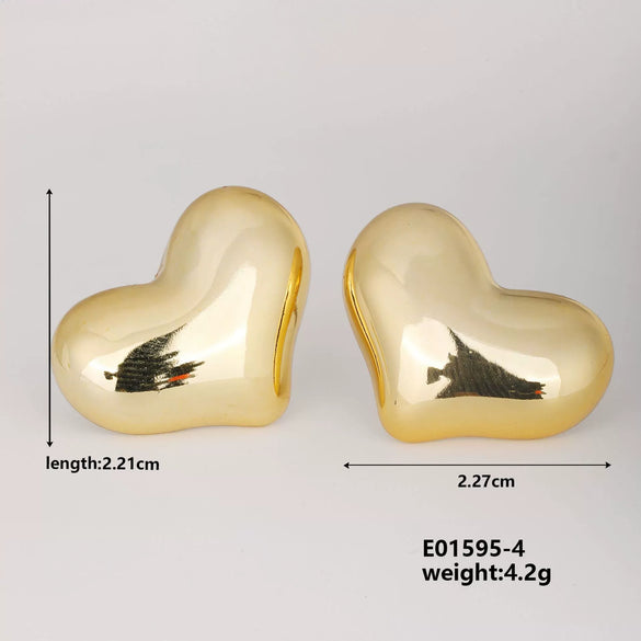 Wholesale Geometric Niche Style Earrings With Electroplating Ccp Material