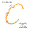 Wholesale Geometric Niche Style 316L Stainless Steel Gold Plated Open Bracelet Jewelry