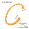Wholesale Geometric Niche Style 316L Stainless Steel Gold Plated Open Bracelet Jewelry