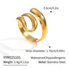 Wholesale Geometric Normcore Versatile Casual Ring For Girls Stainless Steel Electroplated Jewelry Accessories Non Fading Waterproof And Environmentally Friendly