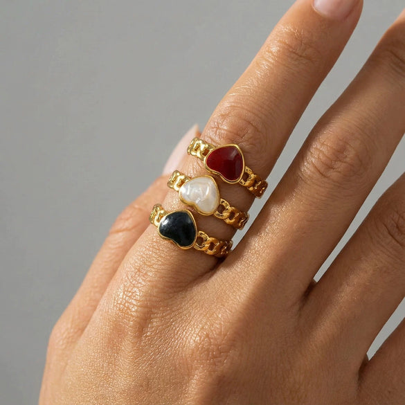 Wholesale Geometric Oildrip Stainless Steel Goldplated Adjustable Open Ring For Women
