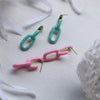 Wholesale Geometric Oildropped Goldplated Copper Earrings For Women