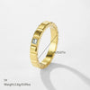 Wholesale Geometric Open Nailshaped Stainless Steel Ring Inlaid With Diamonds Electroplated Jewelry For Unisex
