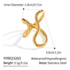 Wholesale Geometric Open Ring Hand Jewelry In Stainless Steel With Electroplating For Women