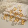 Wholesale Geometric Open Ring Hand Jewelry In Stainless Steel With Electroplating For Women