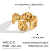 Wholesale Geometric Open Ring Hand Jewelry In Stainless Steel With Electroplating For Women