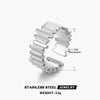 Wholesale Geometric Open Stainless Steel Women's Ring With 18K Gold Plated Electroplating