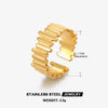 Wholesale Geometric Open Stainless Steel Women's Ring With 18K Gold Plated Electroplating