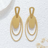 Wholesale Geometric Oval Hoop Stainless Steel 18K Goldplated Women's Casual Earrings